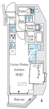 プライムブリス新御徒町 402 間取り図