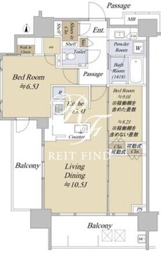 アクシルコート早稲田 1201 間取り図
