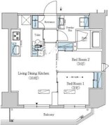アーバネックス上野 1304 間取り図