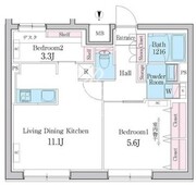 デュオメゾン都立大学 202 間取り図