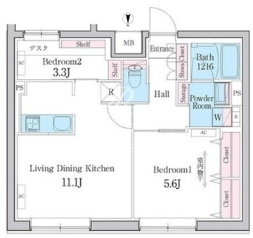 デュオメゾン都立大学 202 間取り図