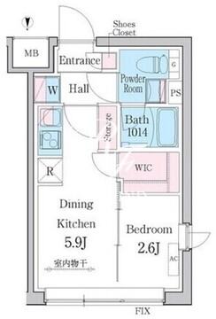 デュオメゾン都立大学 404 間取り図