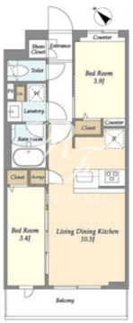 グランカーサ王子2 411 間取り図