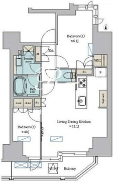 ブリリアイスト錦糸公園 1303 間取り図