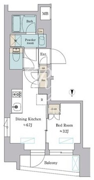 ブリリアイスト門前仲町 408 間取り図