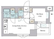 ブリリアイスト門前仲町 409 間取り図