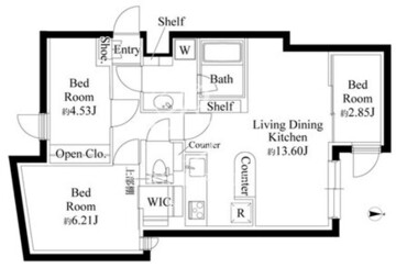 グランパセオ代々木上原 106 間取り図