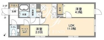 ウェルスクエア洗足 302 間取り図