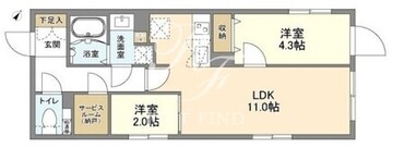 ウェルスクエア洗足 401 間取り図