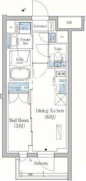 プライムブリス品川旗の台 210 間取り図