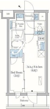 プライムブリス品川旗の台 205 間取り図