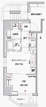 ジェイグランコート上野入谷 401 間取り図