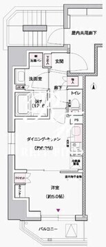ジェイグランコート上野入谷 501 間取り図