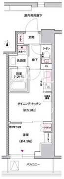 ジェイグランコート上野入谷 202 間取り図