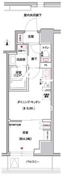 ジェイグランコート上野入谷 602 間取り図