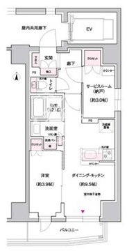 ジェイグランコート上野入谷 203 間取り図