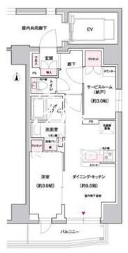 ジェイグランコート上野入谷 503 間取り図