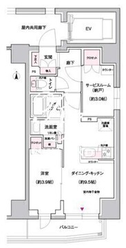 ジェイグランコート上野入谷 803 間取り図