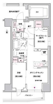 ジェイグランコート上野入谷 1003 間取り図