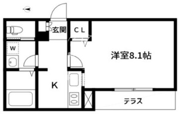 アロハス神楽坂 102 間取り図