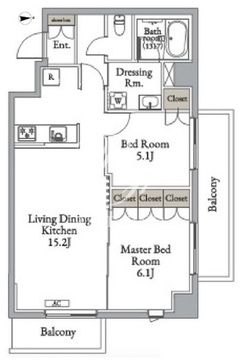 メトロステージ亀有 304 間取り図