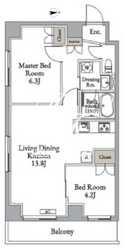 メトロステージ亀有 308 間取り図