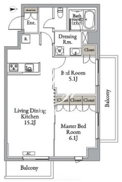 メトロステージ亀有 504 間取り図