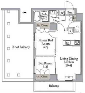 メトロステージ亀有 601 間取り図