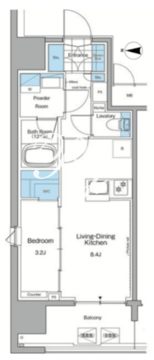 ルフォンプログレ赤羽マークス 401 間取り図