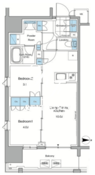 ルフォンプログレ赤羽マークス 1003 間取り図