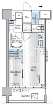テラ蚕糸の森 201 間取り図
