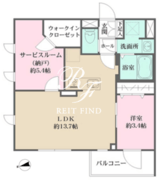 ラペルラ桜新町 405 間取り図