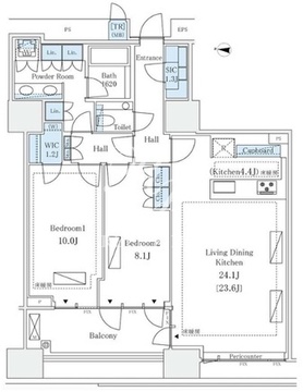 三田ガーデンヒルズ E-403 間取り図