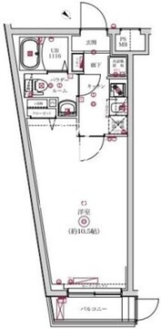 レンティーヴァ綾瀬 406 間取り図