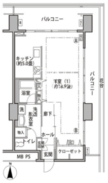 東雲キャナルコートCODAN 17-1004 間取り図
