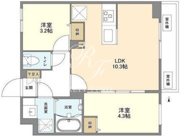 ウェルスクエア新高円寺 103 間取り図