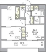 ザ・ライオンズフォーシア文京湯島 1302 間取り図