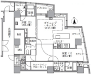 アクティ汐留 4401 間取り図