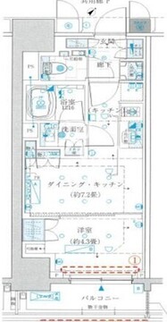ザ・パークワンズ日本橋人形町 604 間取り図