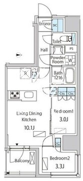 ザ・ライオンズフォーシア蒲田 505 間取り図