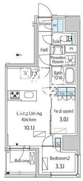 ザ・ライオンズフォーシア蒲田 805 間取り図