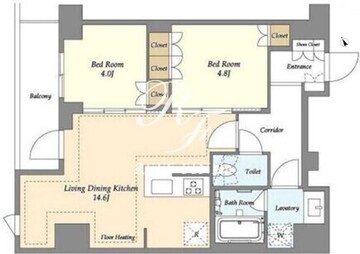 オアーゼ日暮里レジデンス 1201 間取り図