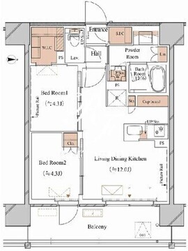 ブランシエスタ木場 911 間取り図