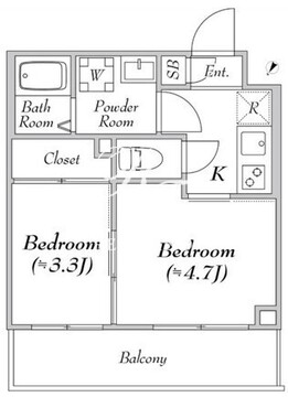 ルネサンスコート高田馬場カルム 204 間取り図