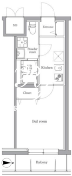 エルプレイス文京大塚 107 間取り図
