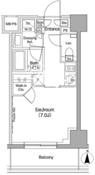 ザ・パークハビオ駒込 204 間取り図
