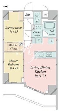 ドゥーエ王子神谷 704 間取り図