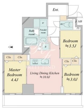 ドゥーエ王子神谷 1001 間取り図