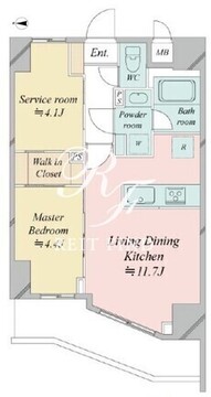 ドゥーエ王子神谷 1004 間取り図