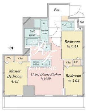 ドゥーエ王子神谷 501 間取り図
